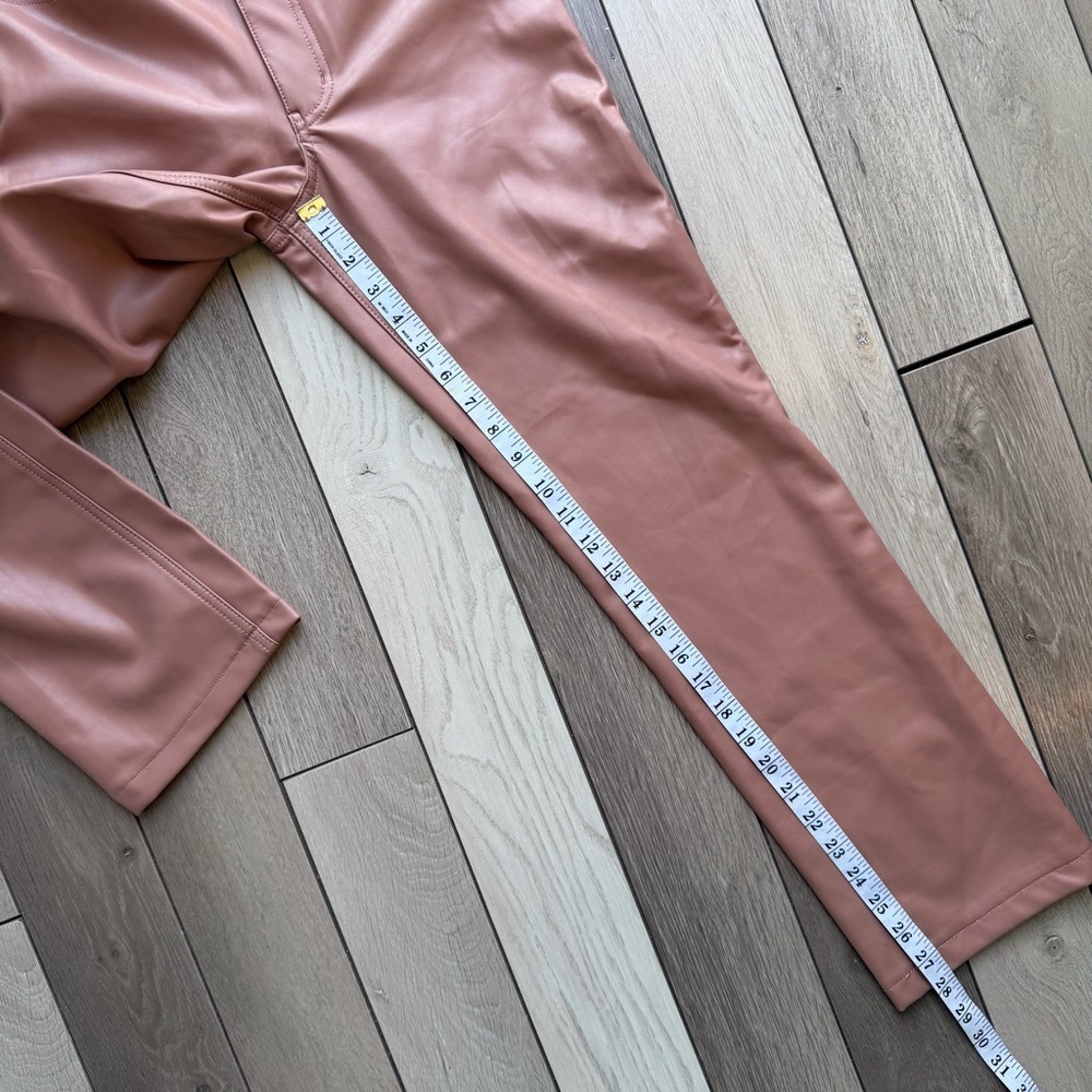 Abercrombie & Fitch Women's Curve Love Faux Leather The 90’s Straight High Rise - Picture 4 of 5